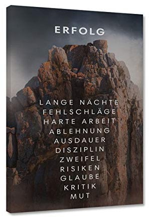 Hustling Sharks Motivationsbilder als XXL Wandbild Berg des Erfolges - Hochformat (Leinwandbild, 30 x 40 cm)