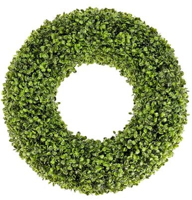 SEVENLOVE Buchsbaumkranz, 50,8 cm, für drinnen und draußen, Dekoration für alle Jahreszeiten