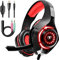 Gaming Headset for PS4 PS5, Over-Ear Headphones with Noise Reduction Mic & LED Light Compatible with Xbox One PC Laptop Mac Moblie