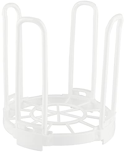 Tiiyee Bowl Holder Draining Rack, Plate Organizer Drawer Dish Rack Tableware Storage Sink Drying Shelf Display Stand Stacking Accessory for Home Cupboard Organiser Kitchen Cabinets (White)