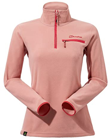 Berghaus Damen Prism 2.0 Micro Half Zip Fleece, zusätzliche Wärme, schmeichelnder Stil, langlebig, Rosa, 44 EU
