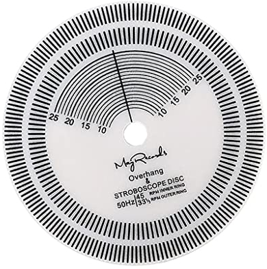 Baoblaze Schallplatten-Drehzahlmesser Stroboskop-Scheibe Schallplatten-Winkelmesser Plattenspieler für Einstellwerkzeug