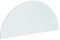 vidaXL Plaque de Verre de Cheminée Demi-Rond Revêtement de Sol Plancher Plaque de Base de Foyer Protection Contre Etincelles 1200x500 mm