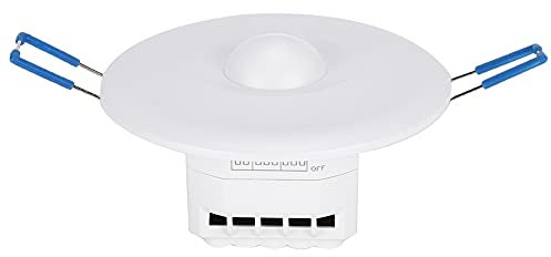 Capteur de Mouvement à Micro-ondes Intelligent intégré de 5,8 GHz, Longue Distance AC85-250V à Haute sensibilité pour L'appartement D'escalier de Couloir