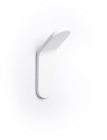 Gedotec Garderoben Haken - Kleiderhaken Garderobe Aluminium | TiK 7012 | 1 Stück Kleiderhaken Wand 25 x 80 x 30 mm | Garderobenhaken Weiß matt | Haken zum Schrauben Wandhaken Handtuchhaken