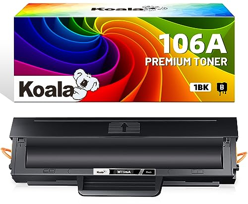 Koala 106A W1106A Toner Kompatible für HP Laser MFP 137fwg 137fnw 107w 107a 107r 135a 135r 135w 135wg Schwarz Toner (Mit Chip, 1er-Pack)