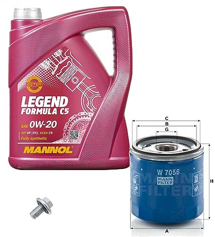 EISENFELS Inspektionspaket Wartungspaket Filterset mit 5 L Motoröl 0W-20, Ölfilter, Verschlussschraube