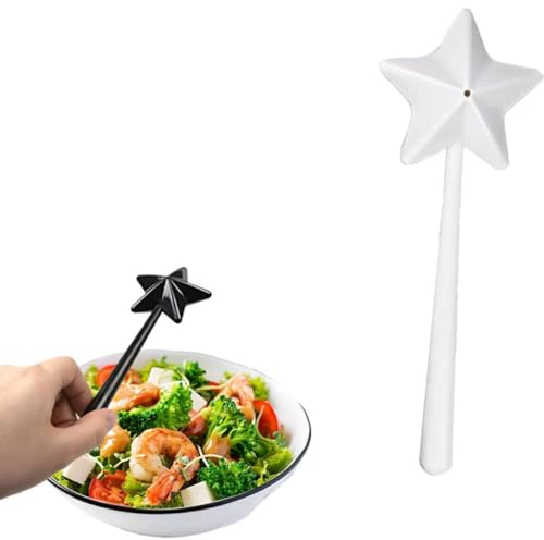 Salière et poivrière - Baguettes magiques - Distributeur de sel et de poivre - Rechargeable, pour assaisonnements, épices avec trous pour la maison (blanc)