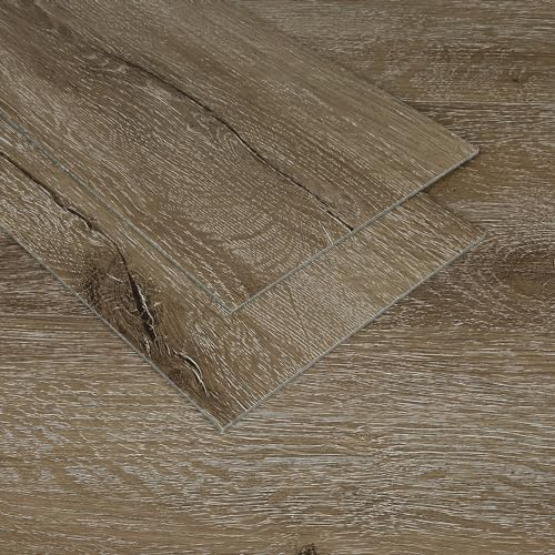 VaryPaper PVC Bodenbelag Selbstklebend Holzoptik Braun 90cmx15cm 20 Stück Selbstklebende Fliesen Boden Linoleum Boden Vinylboden zum Kleben Vinyl Treppenstufen Klebefliesen Boden Wohnzimmer Esszimmer