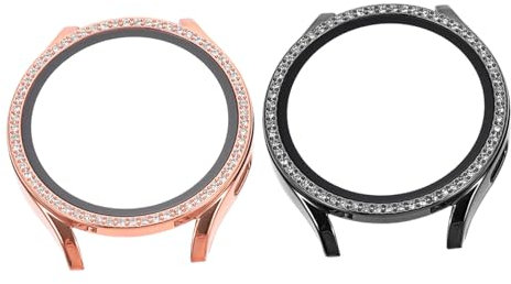 OSALADI 8stücke Schutzgehäuse Für Smartwatch Kompatibel Mit Watch Inklusive Kratzschutzfolie Elegante Strassverzierung Stoßfest Und Roségold