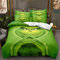 Molinter Bettwäsche Set Weihnachten Grinch Bettbezug mit Reißverschluss 2 Kissenbezüge Cartoon Mikrofaser Bettwäscheset (A, 135 x 200 cm+2 Kissenbezüge 50 x 75 cm)