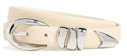 Madewell Damen Triple Metal Keeper Belt, Ecru, L