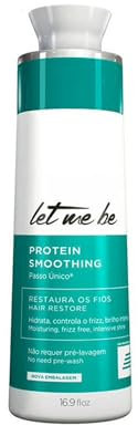 Let Me Be - Protein Smoothing, Alisado Brasileño experto de un solo paso, Profesional en casa, Larga duración, Con Keratina, 100% Cabello Liso, Orgánico y Sin Formol (500ml)