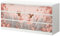 Sunnywall® Möbelfolie passend für IKEA Malm Kommode Schrankfolie Aufkleber mit Ballerina Floral Motiv | blasenfrei verkleben | Kinderzimmer 6er 160 cm