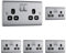 BG Electrical NBS22B-01 Double Switched Power Socket, Brushed Steel with Black Inserts, 13 Amp, 3.0 cm*14.65 cm*8.6 cm (Pack of 5)