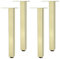 SZLXJMFL Tischbeine Gold, 4er Set Tischbeine, Höhenverstellbar: 6-60cm Sofasfüße Vierkant Schrank Füße Couchtisch Beine Sockelfuß Tischfüße Aluminiumlegierung Mit Schrauben-37cm/14.6