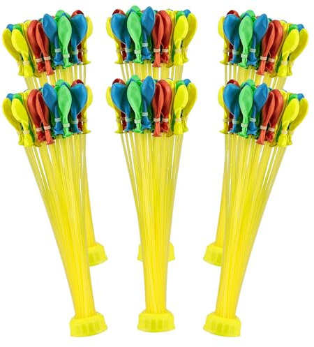 Yamobi 666 Stück Wasserballons,Wasserbombens,Wasserbomben Mehrweg,Farbige Wasserballon Set,Water Balloons,Biologisch Abbaubare Cluster Wasserballons Für Wasser Spiele