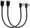 LANMINGLEL Breve Cavo Usb 3,0 90 Gradi Sinistra e Destra Adattatore Usb Maschio a Femmina Cavi 5 Gbps Usb 3,0 90 Gradi Cavo di Prolunga Dati per Tastiera, 2 Confezioni (Sinistra e destra)