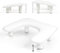 Arm Rest for Nails Tech，Height-Adjustable U Shaped Manicure Nail Arm Rest,Big Microfiber PU Leather Hand Rest for Nails Tech, Professional Salon Manicure Arm Rest Cushion(White) (White)