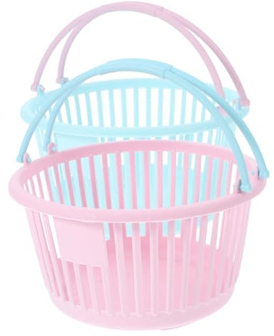 Zerodeko 2stücke Runde Aufbewahrungsboxen Aus Kunststoff Mit Griffen Kompakte Desktop-organizer Für Kleinigkeiten Für Bad Küche Und Büro