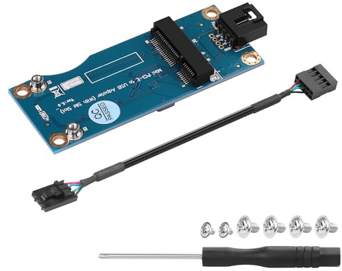 GINTOOYUN Mini PCI-E WWAN/LTE Karte auf Motherboard USB 9-polig Adapter Mini PCIE 3G/4G Netzwerkkarte auf Motherboard USB 9-polig Test Converter mit SIM Slot für WWAN/LTE Karten