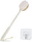 VANZAVANZU 42CM Back Scrubber for Shower, Anti-Slip Long Handle Bath Brush with Soft and Stiff Bristles, Exfoliating Shower Brush for Wet or Dry Brushing (Cream White)