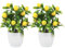 Piante artificiali in vaso, piante di limone artificiali, albero di limone finto con vaso bianco, pianta da frutta artificiale, per interni ed esterni, casa, ufficio, feste fai da te, Natale, bagno,