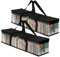 Amexo Borse Porta Portatile per CD Sacchetti di Grande Capacità per DVD Custodia in PVC Trasparente con Manici per CD Album Videogiochi Libri (4)