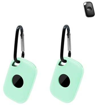 2pack Protective Case For Tile Life 360 Pro 2024 Anti-Loss Tracker Silicone Keychain- Durable and Stylish Cover,Waterproof,Anti-fall,Mintgreen