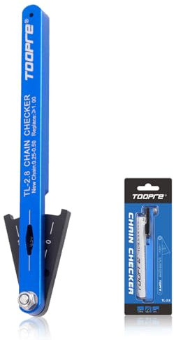 CLKE Bike Chain Tool, Chain Wear Indicator, Multi-Tool Ring Measurement Tool, Cycling Chain Checker Tool, for Road Bike MTB, Cycling Chain Checker