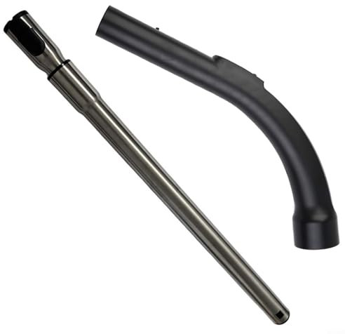 Gettimore Juego de mango de tubo de extensión de bloqueo ajustable para aspiradoras Miele C1 C3 C2 62-103 cm tubo de succión telescópico con regulador de aire
