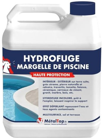 Metaltop - Hydrofuge Margelle De Piscine - Incolore - RAL Incolore - Pot 1 L