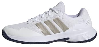 adidas Herren GAMECOURT 2 Tennis Shoes, FTWR White/Cyber met./Dark Blue, 41 1/3 EU