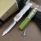 Couteau à Ressort Automatique,Lame D2,Manche Aluminium Aérospatial,Taille Compacte (19.4cm) - Idéal Collection & Utilisation (A 02)