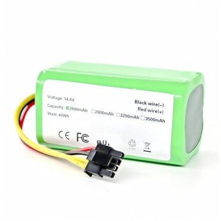 Batería de 2600 nAh, Compatible con Cecotec Conga 1290, 1390, 1490 y 1590, Compatible con Genio Deluxe 370. Reemplazo de batería for aspiradora.(2800MAH)