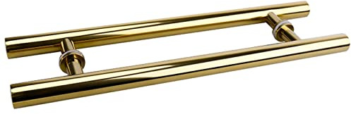 LOKLNEYK Schiebetür for den Eingang zur Dusche/Scheune in Gold for Glas-/Holztüren, Edelstahl-Innen- und Außentor mit Push-Pull-Funktion(Length120CM)