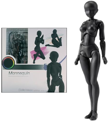 Zeichenschaufensterpuppe, Zeichenschaufensterpuppe, simulierte bewegliche Puppe, PVC, DIY, bewegliche Figur, Modell, Modell zum Skizzieren, Malen, Künstler, weiblich, Figur