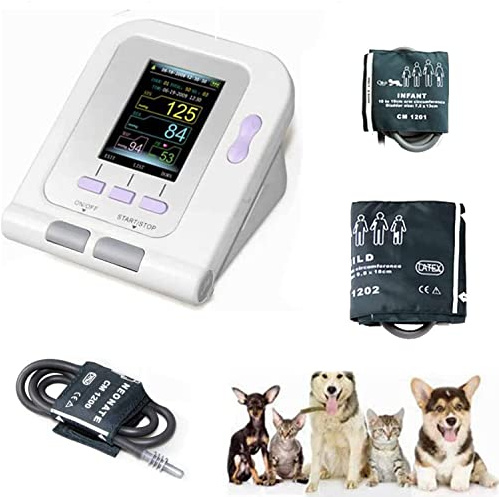 Blutdruckmessgerät für Tierarzt, Tierarzt, Katze, Hund, automatisch, elektronisch, mit drei Manschetten