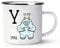 Letter Y is for Yeti Retro Enamel Mug Cup