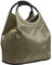 Trendyshop365 2 Stück XL Strandtasche 40x42x26cm Breite veränderbar Shoppingtasche (champagner-schwarz Satinlook)