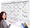 Whiteboard-Kalender für die Wand, trocken abwischbar, extra groß, 96,5 x 127 cm, Jumbo-laminiert, löschbar, 1 Monat Whiteboard-Kalender, riesiges, übergroßes blanko, 30-Tage-Poster mit Linien und