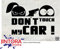 JINTORA - Autoaufkleber Tuning - Auto Aufkleber - Don't Touch My Smiley car - 158x99 mm - Auto Sticker Bus Fenster Heckscheibe Camper wetterfest Outdoor Sticker Auto Deko LKW Tuning - schwarz