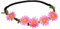 Oblique Unique Blumen Haarband Stirnband Blumenkranz Haarschmuck Kopfschmuck Bohemia Style Mädchen Damen - Farbe Wählbar (Rosa)