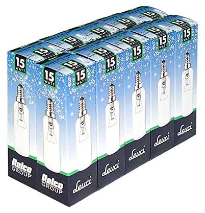 Leuci 10 x Glühbirne Röhre T25x70 15W E14 230V Kühlschrank 15 Watt Dunstabzugshaube warmweiß dimmbar (10 Stück)