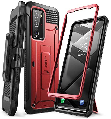 SUPCASE Outdoor Hülle für Samsung Galaxy Note 20 Ultra (6.9) 5G Handyhülle Bumper Case Rugged Schutzhülle Cover [Unicorn Beetle Pro] OHNE Displayschutz mit Gürtelclip und Ständer, Rot
