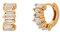 NOELANI Creolen 925 Sterling Silber Damen Ohrschmuck, mit Zirkonia synth., 1 cm, Gold, Kommt in Schmuck Geschenk Box, 2030156