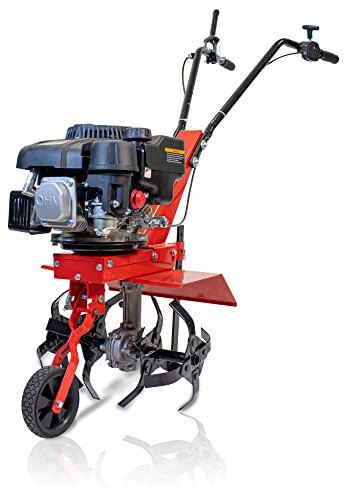 SMASH TLG415-V20 - Motoazada de Gasolina - Motor 4 T de 150 CC y 27,3 kg de Peso. 4 Grupos de Fresa de 27 cm Cada una. Ancho de Trabajo 40 cm.