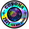 Finest Folia Virus Sticker Funsticker Hologramm Aufkleber für Kfz Auto Motorrad Laptop Kühlschrank Fenster Selbstklebend (R146 Corona 2021 Ich war dabei)