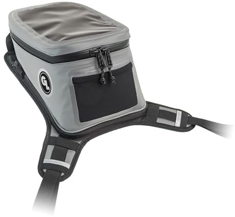 Giant Loop Diablo Tankrucksack, Grauer wasserdichter Motorrad-Tankrucksack, 6 Liter Kapazität für kleine Gegenstände, passend für jedes Dirt Bike, Snowbike, Abenteuer, Dual Sport & mehr