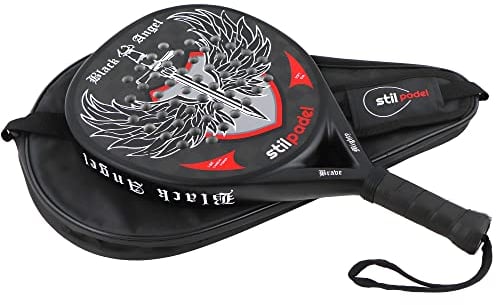 Black Angel - Pala Padel de Carbono 18k Forma Lágrima con Funda